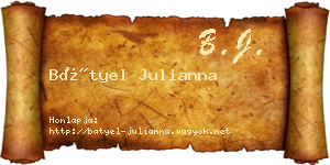 Bátyel Julianna névjegykártya